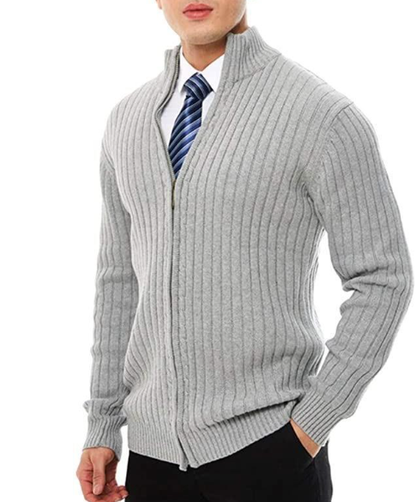 Herren Strickjacke Reißverschluss Warm