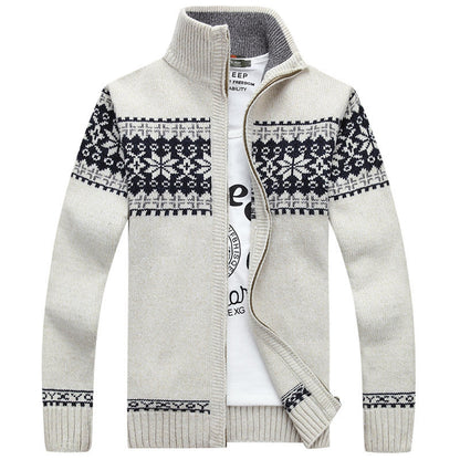 Herren Strickjacke Reißverschluss Nordic Style