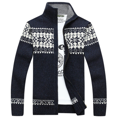 Herren Strickjacke Reißverschluss Nordic Style