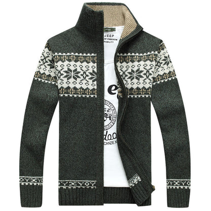 Herren Strickjacke Reißverschluss Nordic Style