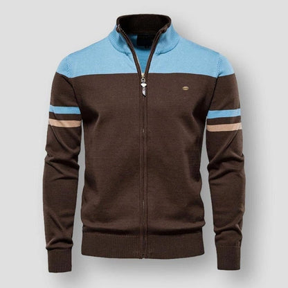Herren Strickjacke Reißverschluss Vintage Style - IdealeKleiden