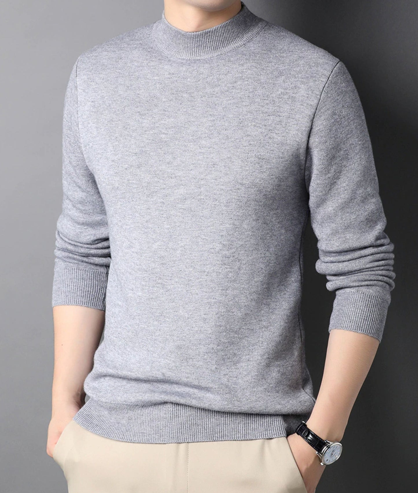 Einfacher Männer Rollkragen Pullover