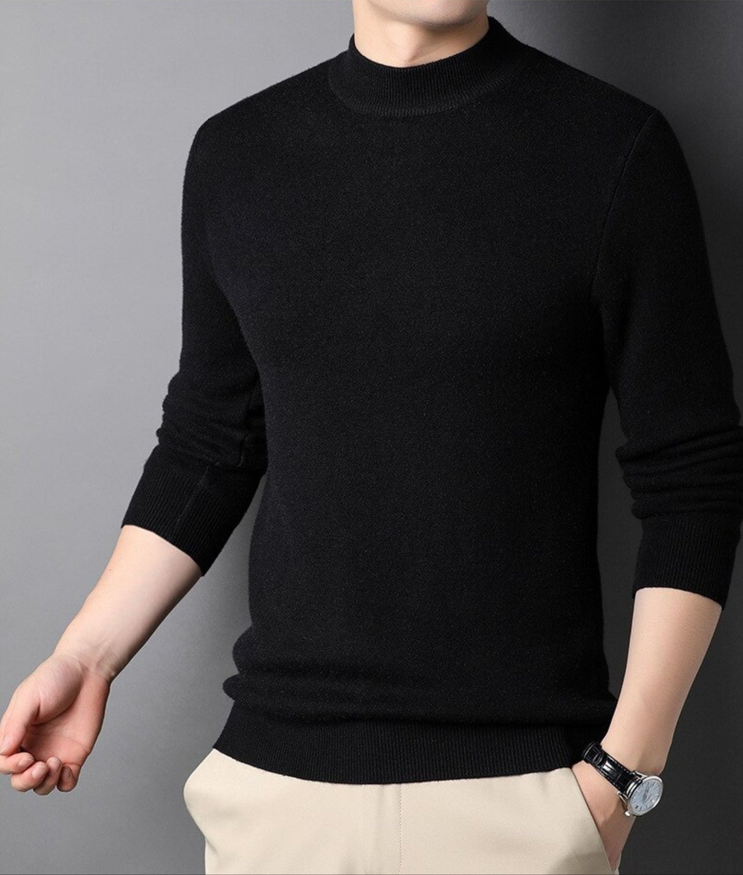Einfacher Männer Rollkragen Pullover