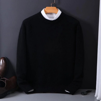 Einfacher Männer Strickpullover Rundhals Winter - IdealeKleiden