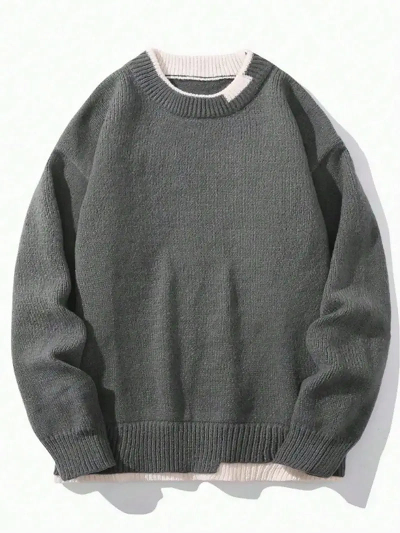 Bequemer Strickpullover für Männer Rundhals - IdealeKleiden