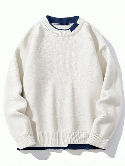 Bequemer Strickpullover für Männer Rundhals