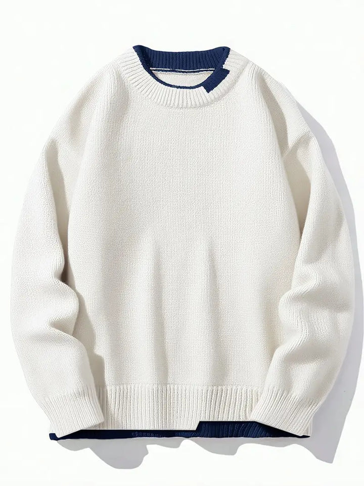 Bequemer Strickpullover für Männer Rundhals
