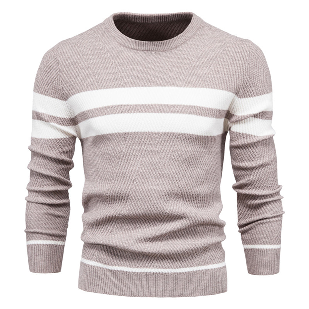 Schmal Geschnittener Herren Pullover Rundhals