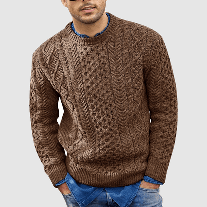 Herren Strickpullover Warm Rundhals - IdealeKleiden