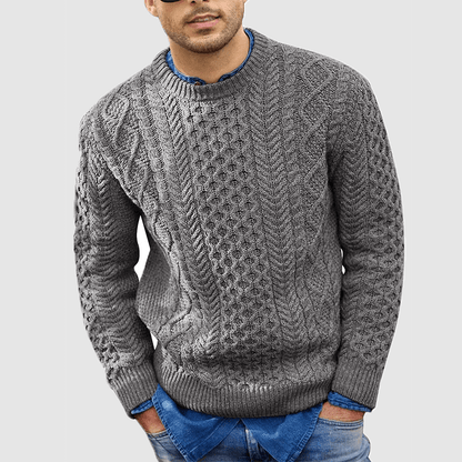 Herren Strickpullover Warm Rundhals
