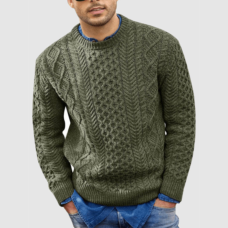 Herren Strickpullover Warm Rundhals