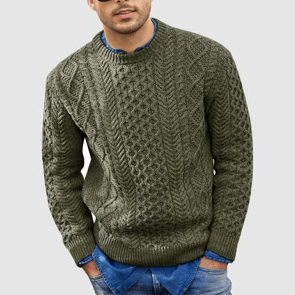 Herren Strickpullover Warm Rundhals