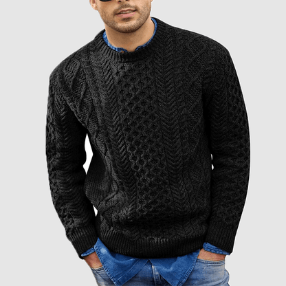 Herren Strickpullover Warm Rundhals