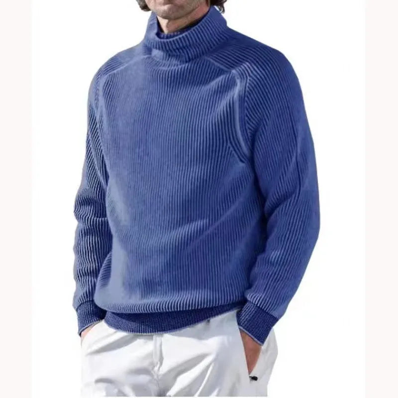 Warmes Herren Strickoberteil Rollkragen Style