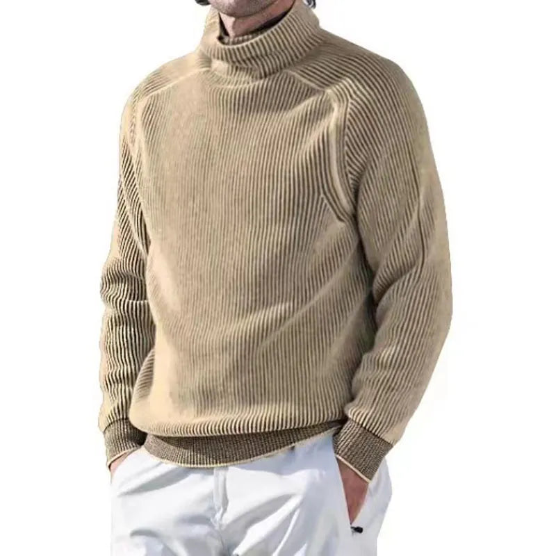 Warmes Herren Strickoberteil Rollkragen Style