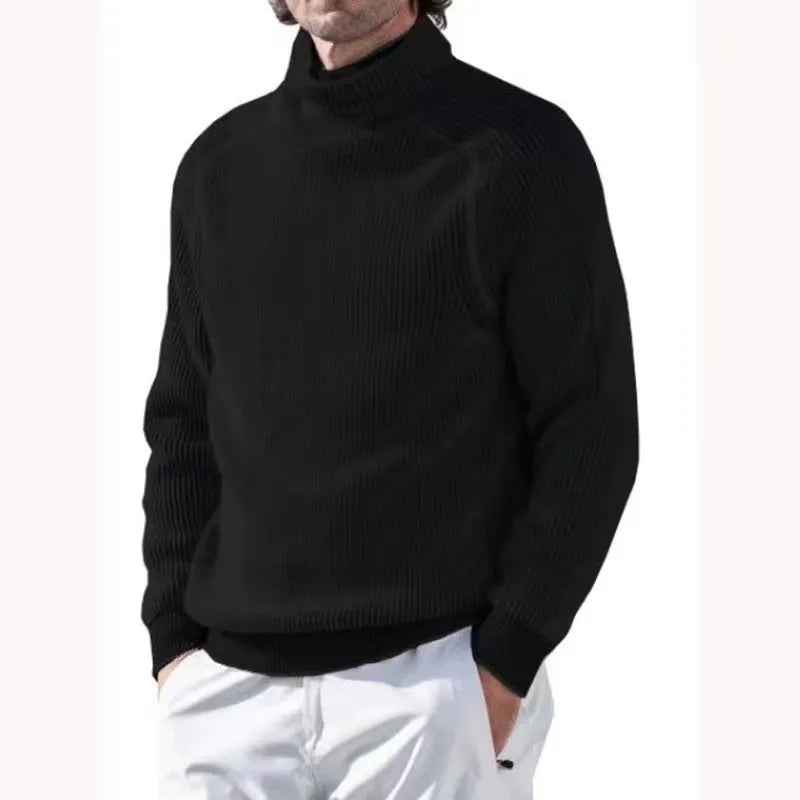 Warmes Herren Strickoberteil Rollkragen Style