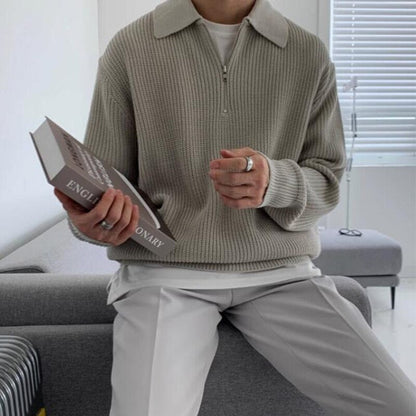 Strickpullover Herren Langarm Bequem