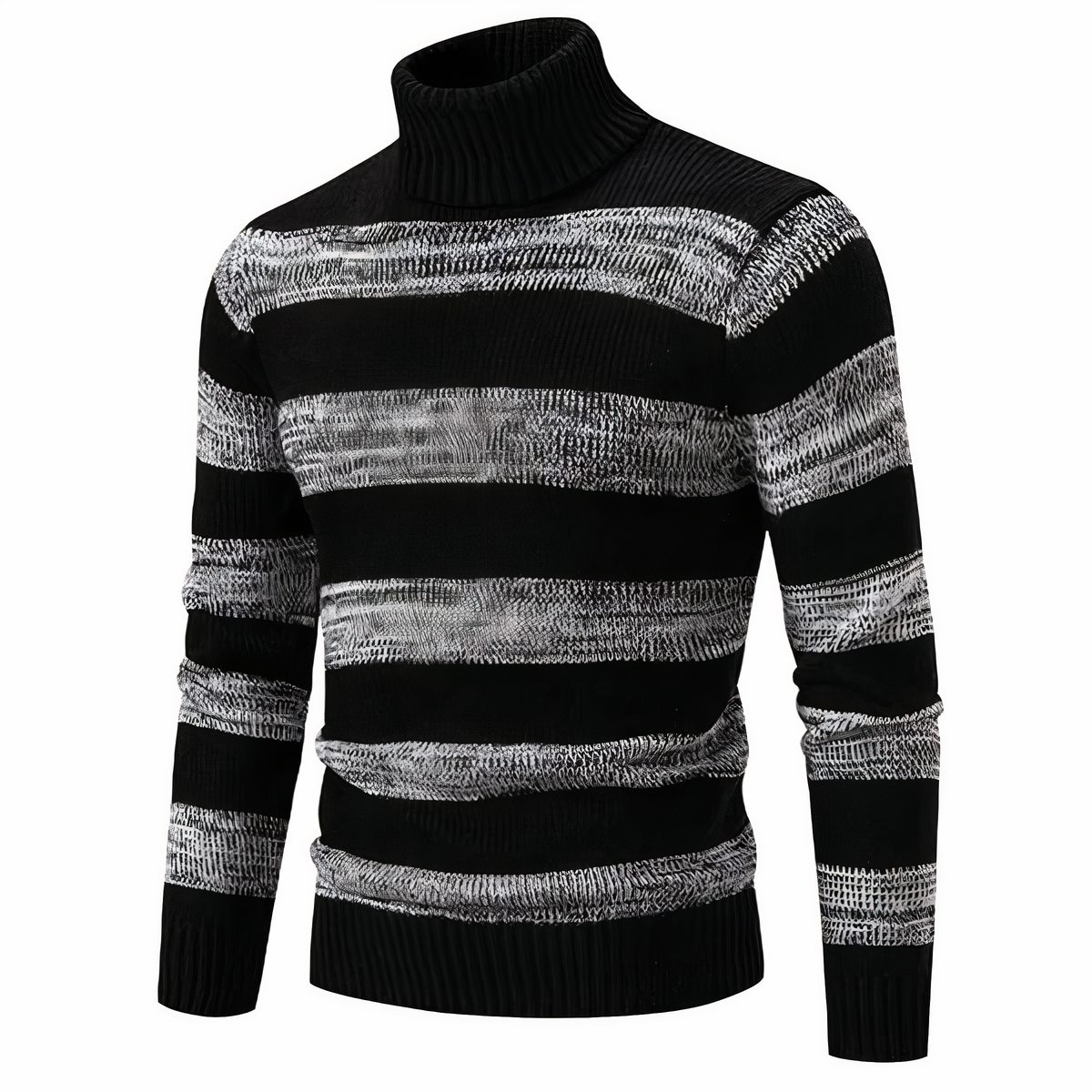 Herren Strickpullover Slim Fit Patchwork Design