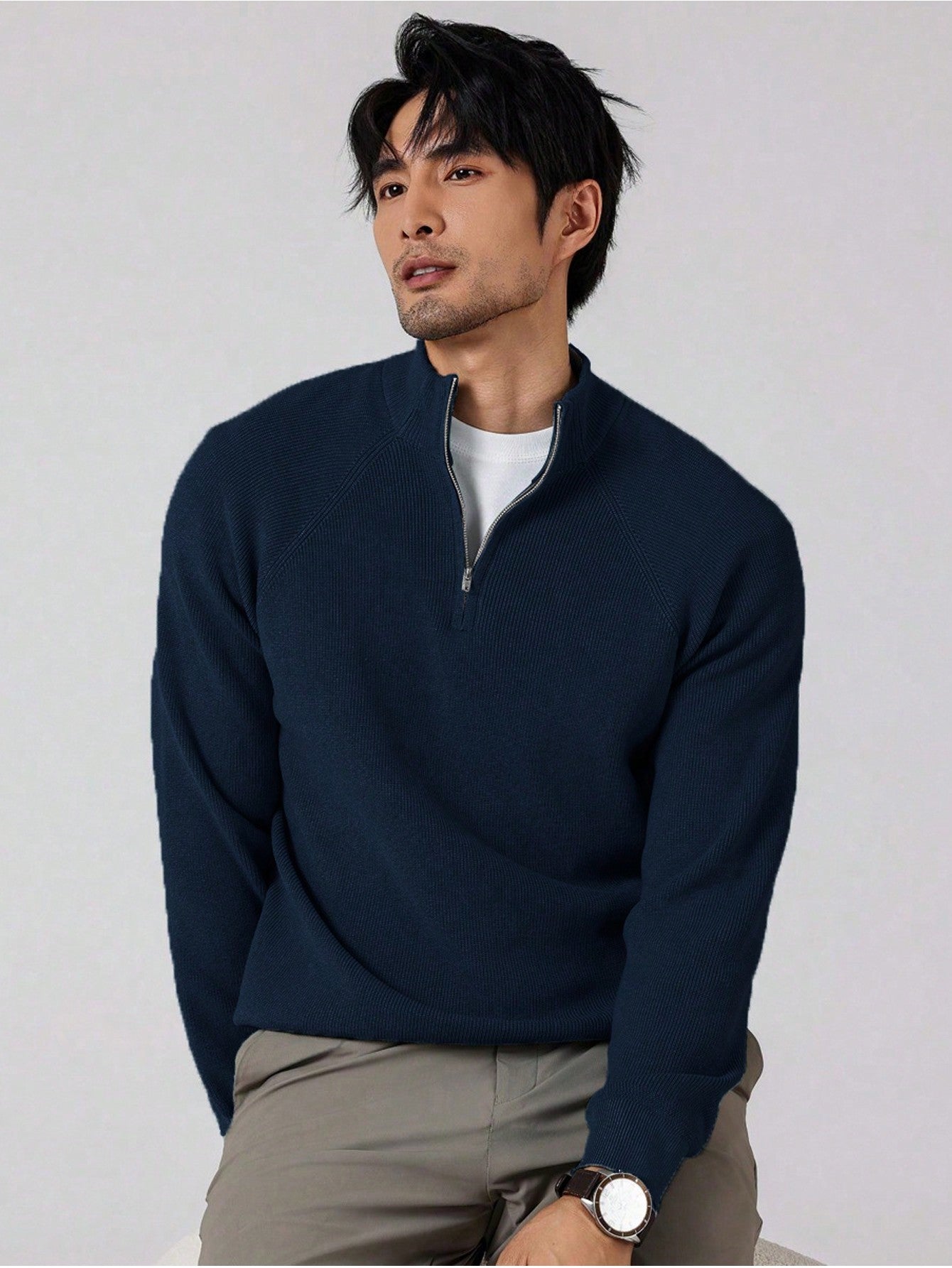 Praktischer Herren Zippullover Modern