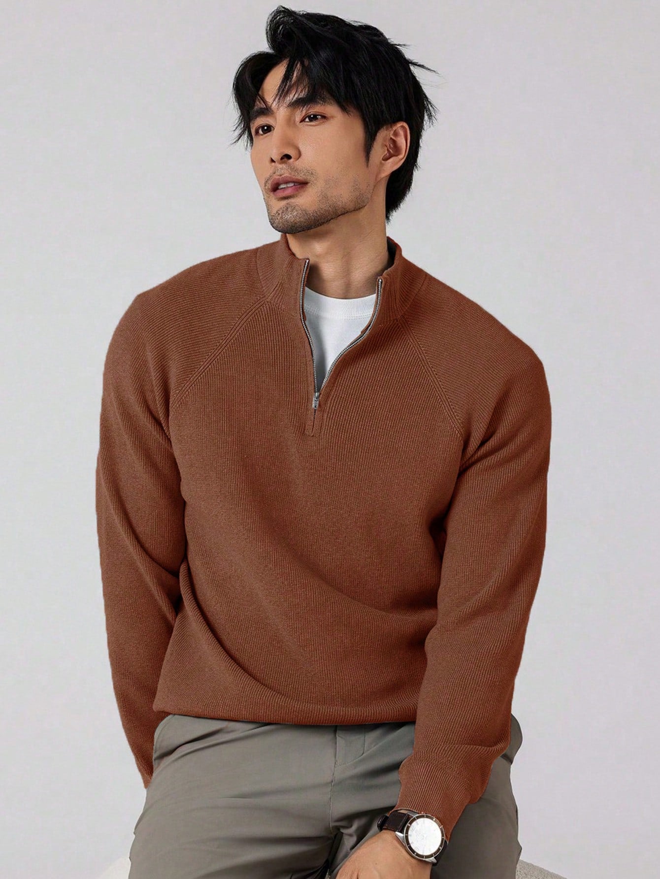 Praktischer Herren Zippullover Modern