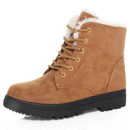Elegante Damenstiefel Gefüttert Warm Winter