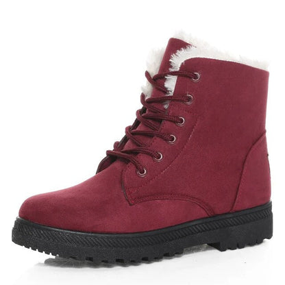 Elegante Damenstiefel Gefüttert Warm Winter