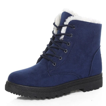 Elegante Damenstiefel Gefüttert Warm Winter