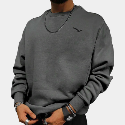 Bequemes Herren Sweatshirt Rundhals Pullover