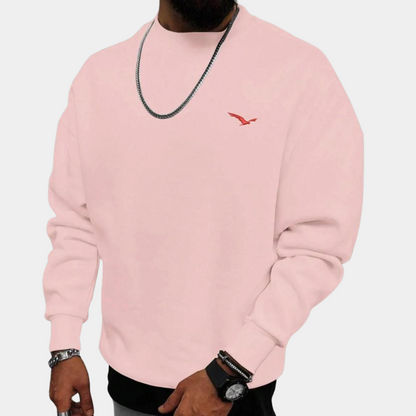 Bequemes Herren Sweatshirt Rundhals Pullover