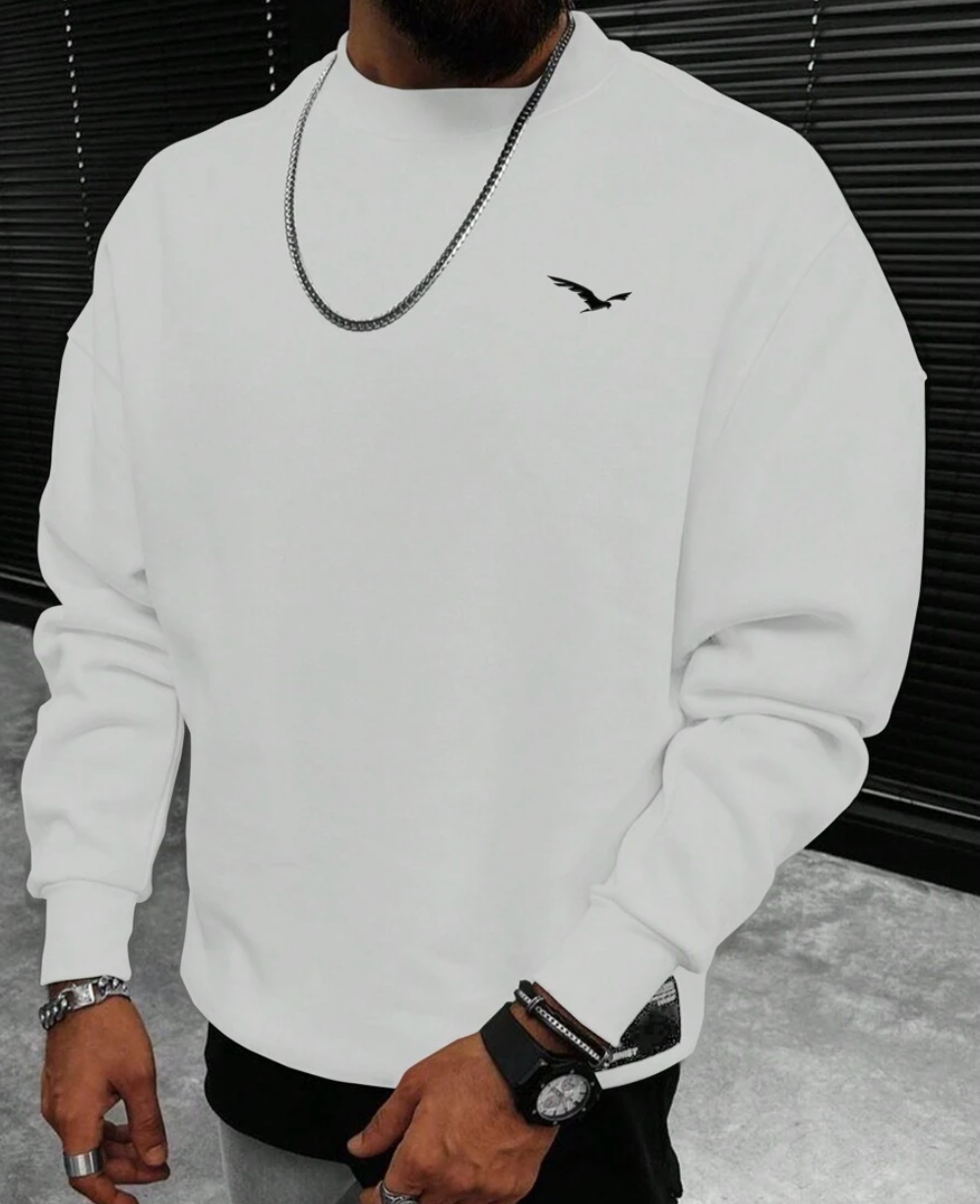 Herren Sweatshirt Langarm Rundhals Bequem