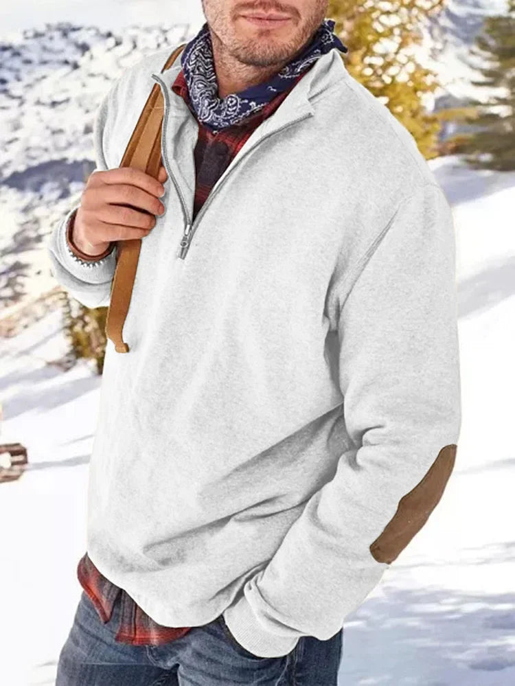 Herren Sweatshirt Reißverschluss Lässig Elegant