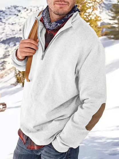 Herren Sweatshirt Reißverschluss Lässig Elegant