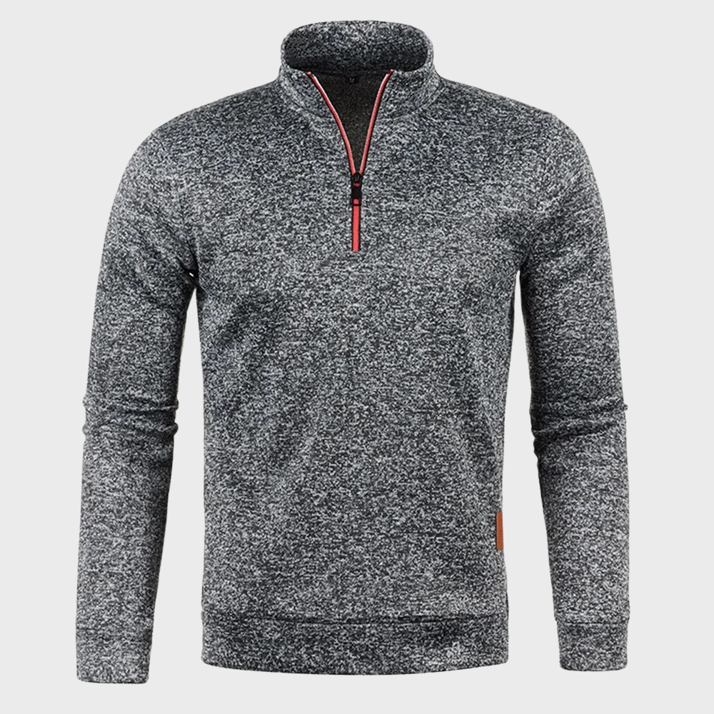 Herren Sweatshirt Mit Halbem Reißverschluss Sportlich