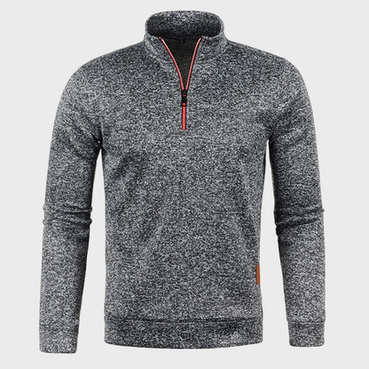 Herren Sweatshirt Mit Halbem Reißverschluss Sportlich