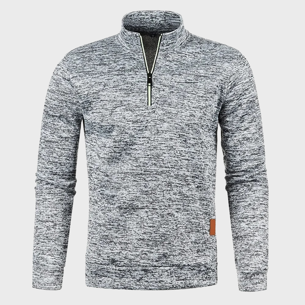 Herren Sweatshirt Mit Halbem Reißverschluss Sportlich