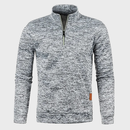 Herren Sweatshirt Mit Halbem Reißverschluss Sportlich