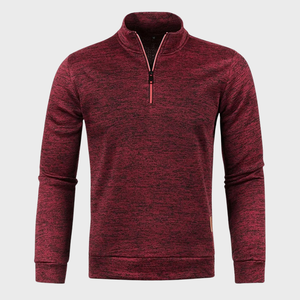 Herren Sweatshirt Mit Halbem Reißverschluss Sportlich