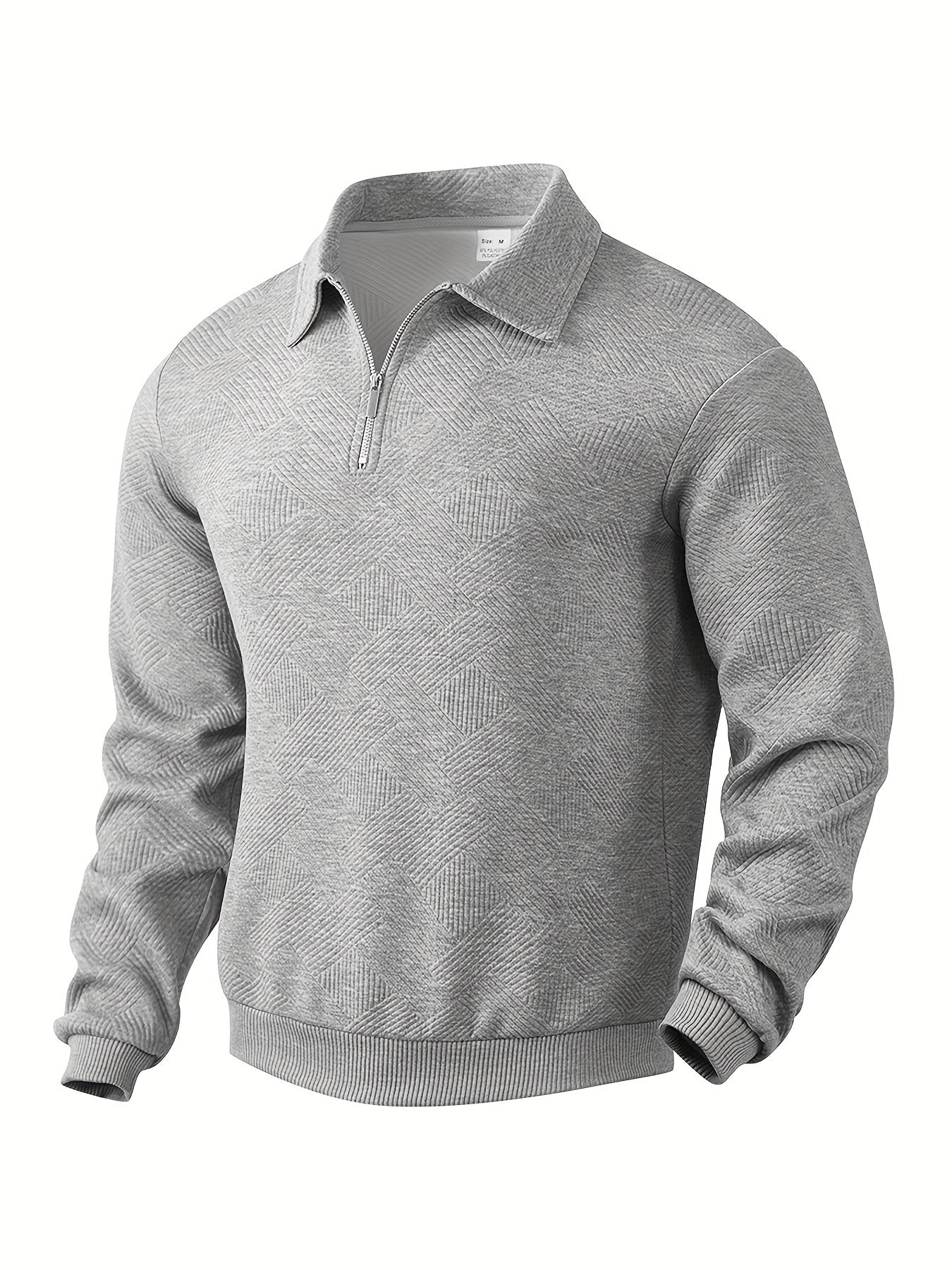 Herren Sweatshirt Mit Viertelreißverschluss Kragen