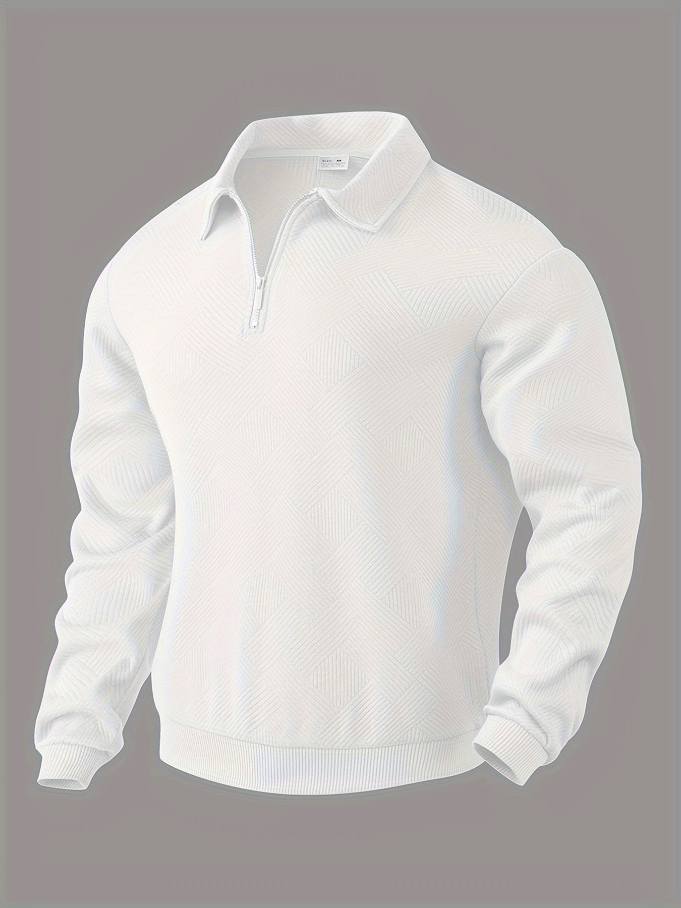 Herren Sweatshirt Mit Viertelreißverschluss Kragen