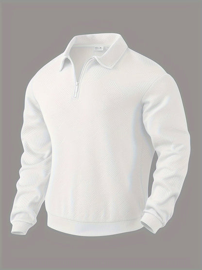 Herren Sweatshirt Mit Viertelreißverschluss Kragen