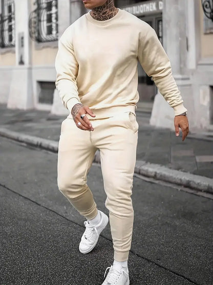 Bequemes Herren Sweatshirt Set Zweiteilig