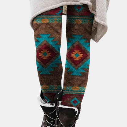 Elegante Leggings Enganliegend Weich Atmungsaktiv Geometrisch