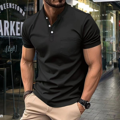 Herren T-Shirt Kurzarm Poloshirt Komfort - IdealeKleiden