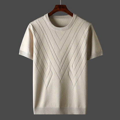 Kaschmir T-Shirt Herren Lockere Passform Rundhals