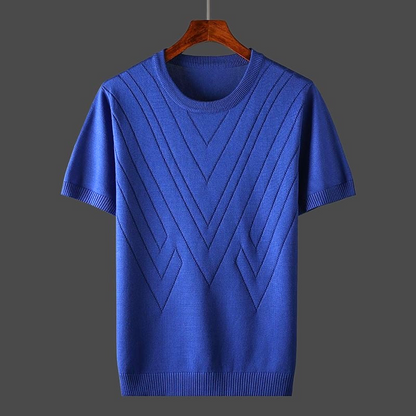 Kaschmir T-Shirt Herren Lockere Passform Rundhals