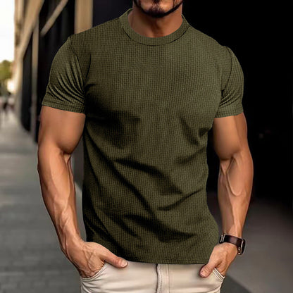 Männer T-Shirt Kurzarm Einfarbig