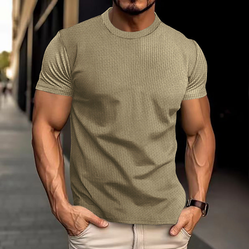 Männer T-Shirt Kurzarm Einfarbig