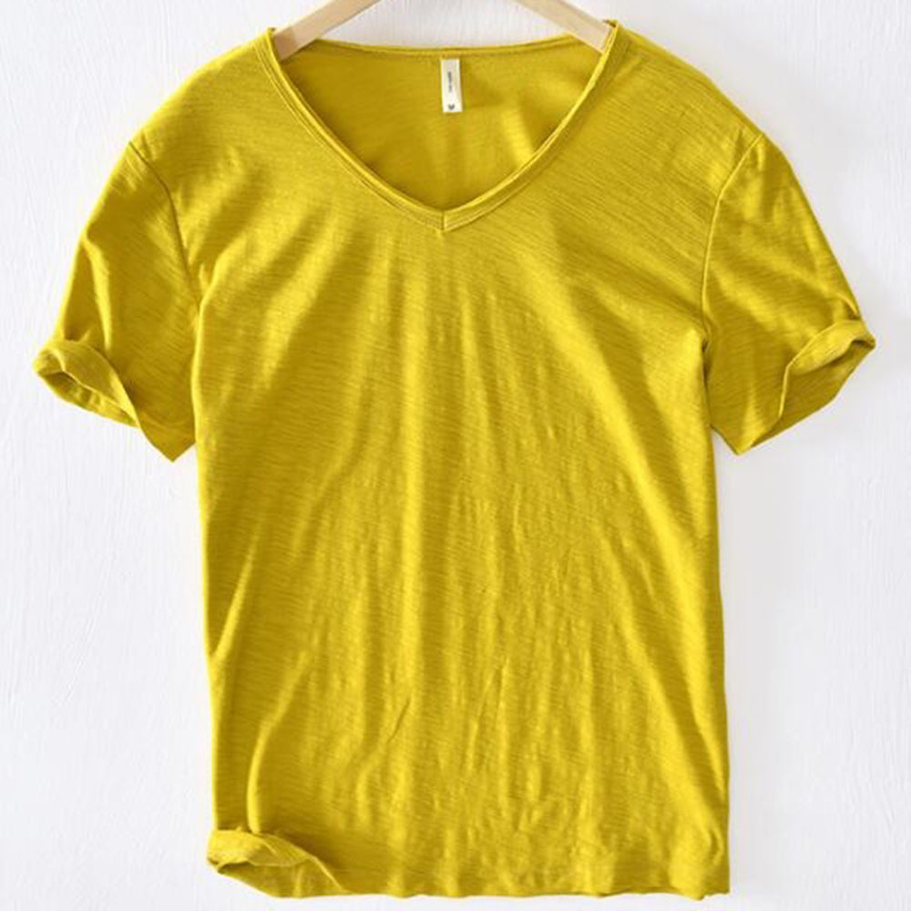 Leichtes Herren T-Shirt V-Ausschnitt Sommer