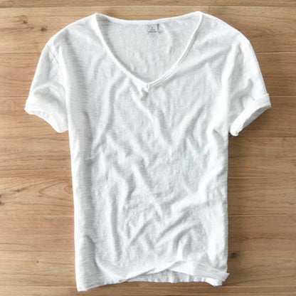 Leichtes Herren T-Shirt V-Ausschnitt Sommer