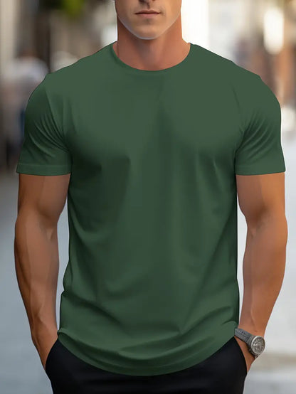 Einfaches Herren T-Shirt Rundhals Basic